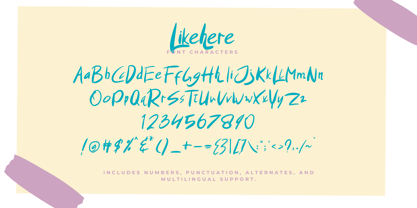 Likehere Font Poster 12