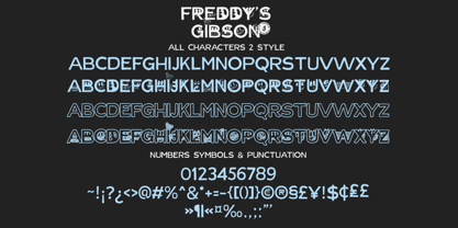 Freddy Gibson Font Poster 9