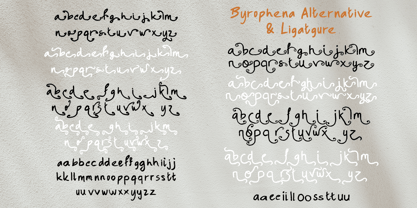 Byrophena Font Poster 10