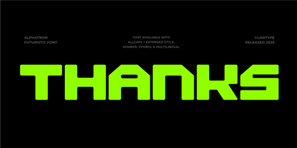 Alphatron Font Poster 10