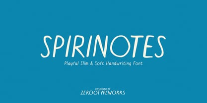 ZRTW Spirinotes Font Poster 1