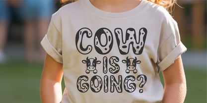 Simple Cow Font Poster 2