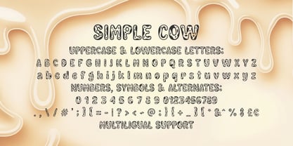Simple Cow Font Poster 11