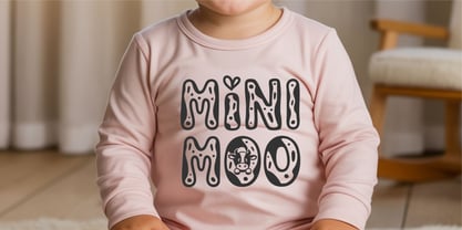 Simple Cow Font Poster 3