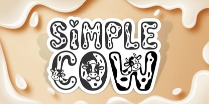 Simple Cow Font Poster 9
