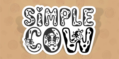 Simple Cow Font Poster 1