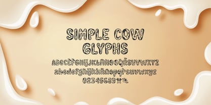Simple Cow Font Poster 10