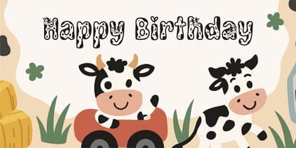 Simple Cow Font Poster 8