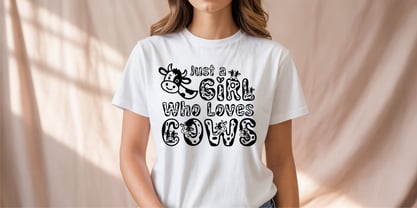 Simple Cow Font Poster 4