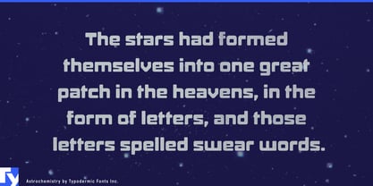 Astrochemistry Font Poster 4