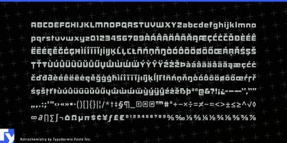Astrochemistry Font Poster 5