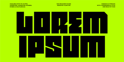 Cosmico Font Poster 2