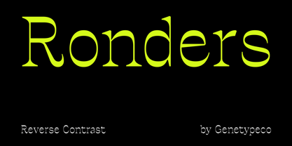 Ronders Reverse Contrast Font Poster 1