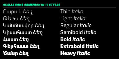 Adelle Sans Armenian Font Poster 2