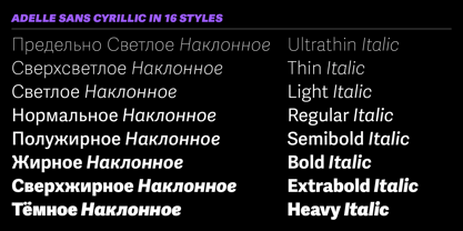 Adelle Sans CYR Font Poster 2