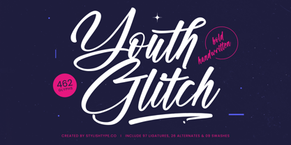 Youth Glitch Font Poster 1