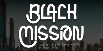 Black Mission Font Poster 1