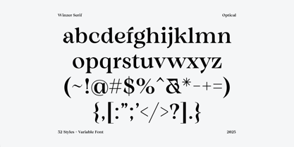 Winzer Serif Variable Font Poster 8