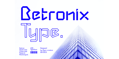 Betronix line Font Poster 1