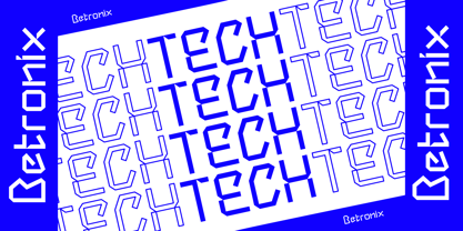 Betronix line Font Poster 3