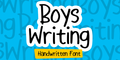 Boys Writing Font Poster 1