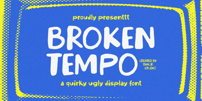 Broken Tempo Font Poster 1