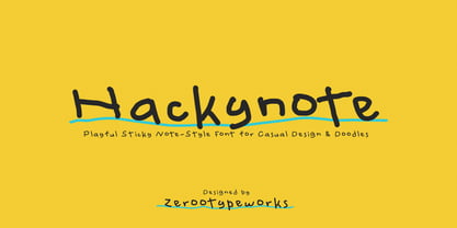 ZRTW Hackynote Font Poster 1