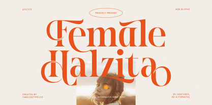 Female Halzita Font Poster 1