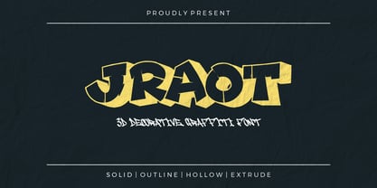 Jraot 3D Graffiti Font Poster 1