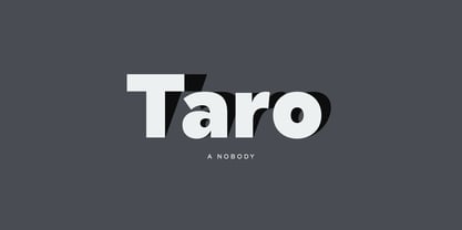 Taro Font Poster 1