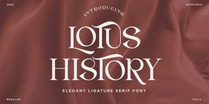 Lotus History Font Poster 1