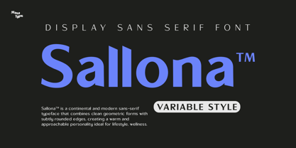 Sallona Pro Variable Font Poster 1