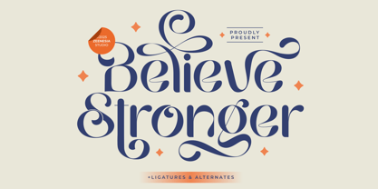 Believe Stronger Font Poster 1