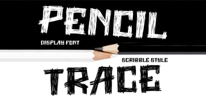 Pencil Trace Font Poster 1