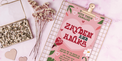 Retro Romance Font Poster 3