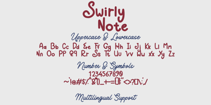 Swirly Note Font Poster 9