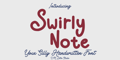 Swirly Note Font Poster 1
