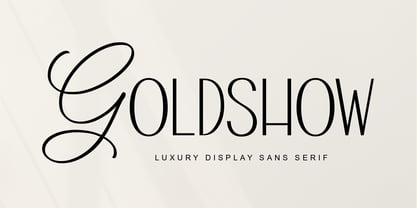 Goldshow Font Poster 1