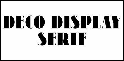 Deco Display Serif JNL Font Poster 2