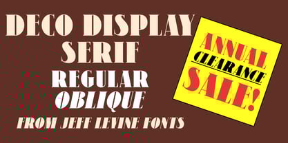 Deco Display Serif JNL Font Poster 1