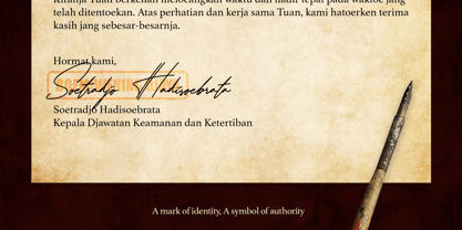 Jejak Rupa Font Poster 9