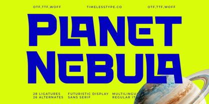 Planet Nebula Font Poster 1