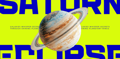 Planet Nebula Font Poster 7