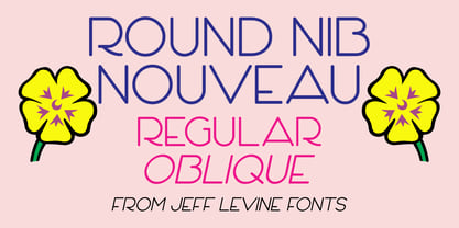Round Nib Nouveau JNL Font Poster 1
