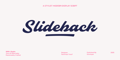Slideback Font Poster 1