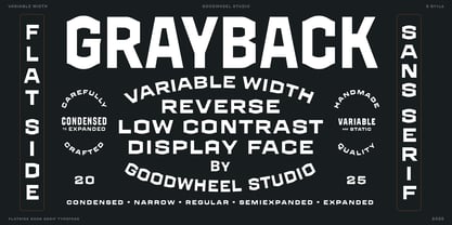 GW Grayback VF Font Poster 1