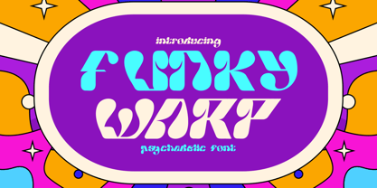 Funky Warp Font Poster 1