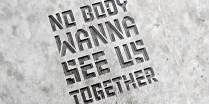Red Line Stencil Font Poster 7