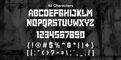 Red Line Stencil Font Poster 9