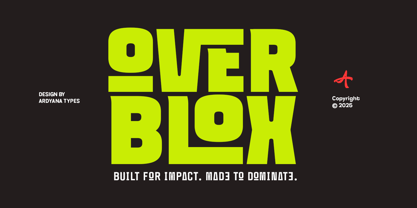 Overblox Font Poster 1